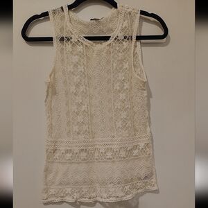 Beige Lace Boho Romantic Top